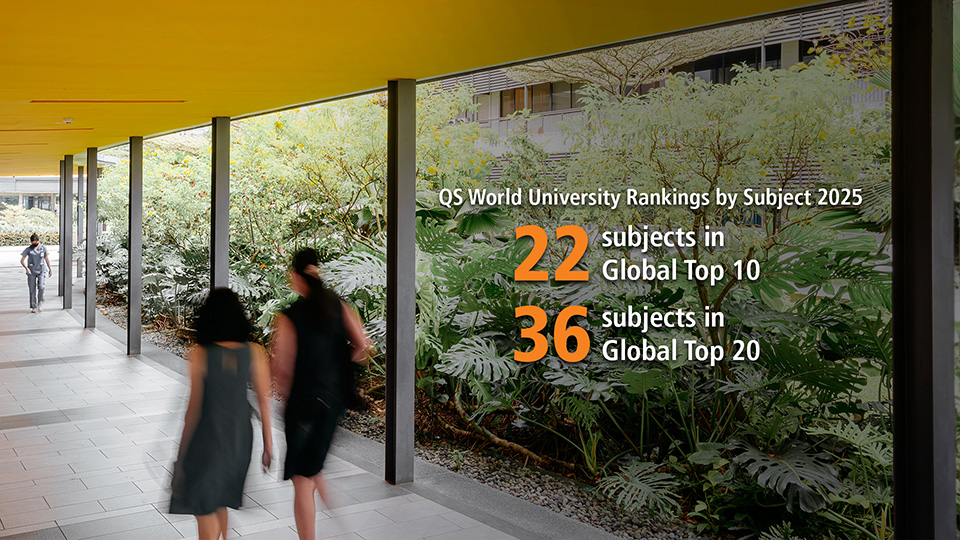 22 NUS programmes in global top 10 in QS World University Rankings by Subject 2025