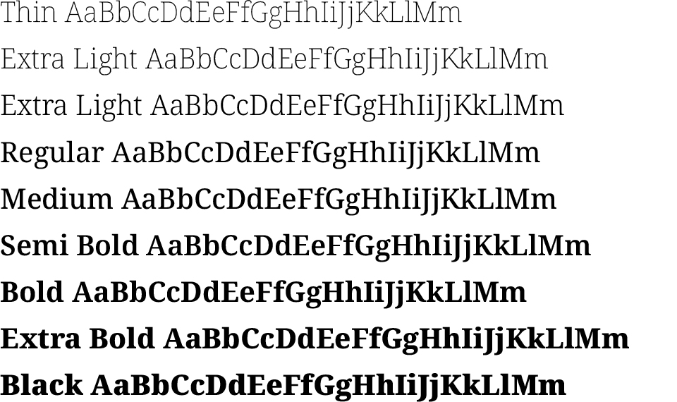 font example